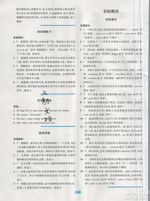 江苏人民出版社2019点津英语天天练英语时文阅读9年级第四辑参考答案 江苏人民出版社2019点津英语天天练英语时文阅读9年级第四辑参考答案