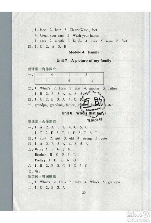 2019南方新课堂金牌学案三年级英语上册教育科学版答案