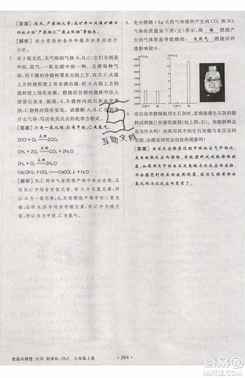 2019年全品大讲堂化学九年级上册人教版RJ参考答案及教材习题答案 2019年全品大讲堂化学九年级上册人教版RJ参考答案及教材习题答案