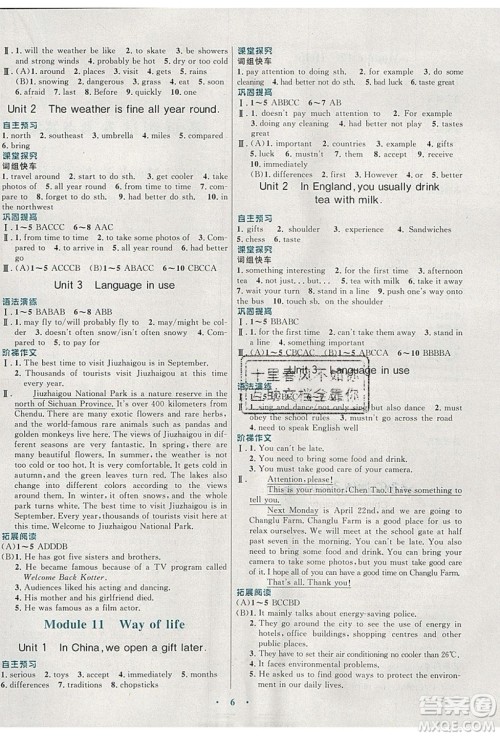 2019南方新课堂金牌学案八年级英语上册外研版答案 2019南方新课堂金牌学案八年级英语上册外研版答案