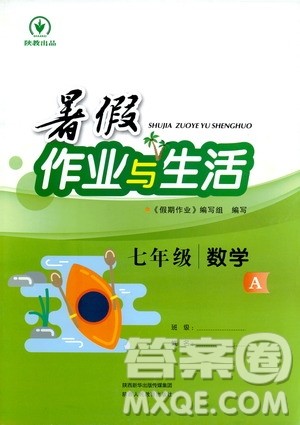 陕教出品2019暑假作业与生活七年级数学A版答案