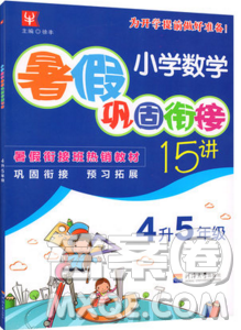 津桥教育2019年小学奥数暑假巩固衔接15讲4升5年级数学人教版答案