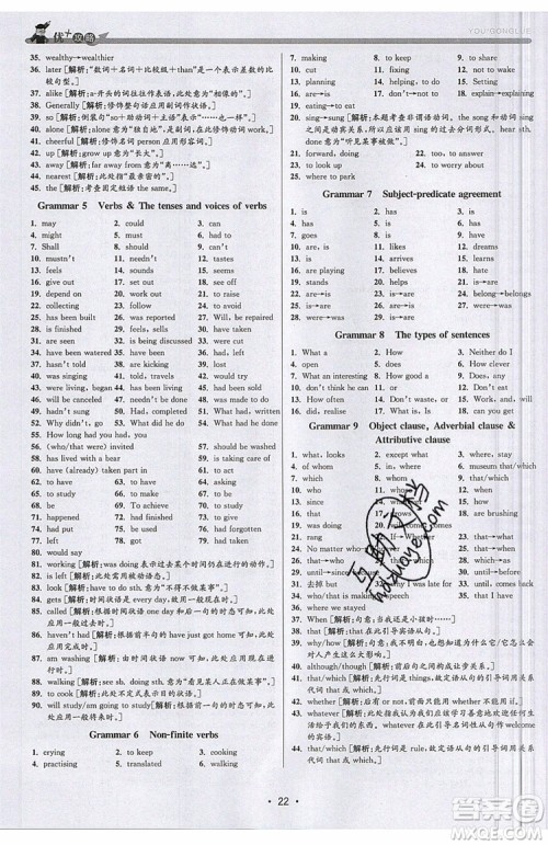 2019新版优+攻略衔接中考版九年级英语全一册WY外研版参考答案