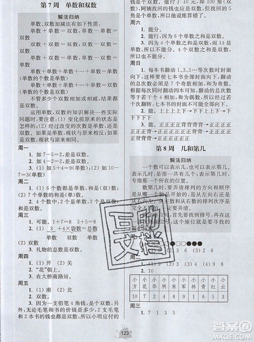 2019年数学思维小状元一年级上册A版答案