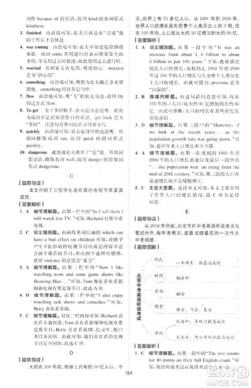 2019星火英语巅峰训练完形填空与阅读理解220篇八年级答案 2019星火英语巅峰训练完形填空与阅读理解220篇八年级答案