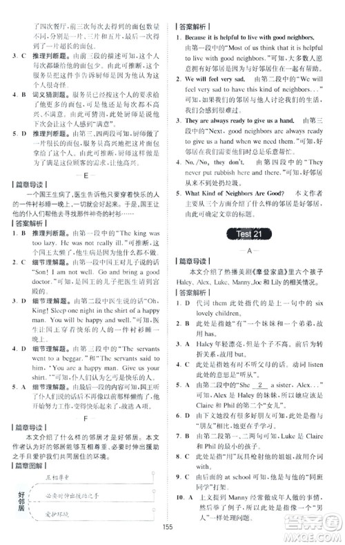 2019星火英语巅峰训练完形填空与阅读理解220篇七年级答案 2019星火英语巅峰训练完形填空与阅读理解220篇七年级答案