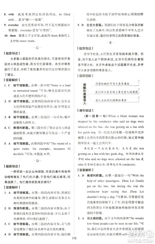 2020星火英语巅峰训练中考完形填空与阅读理解210篇答案 2020星火英语巅峰训练中考完形填空与阅读理解210篇答案