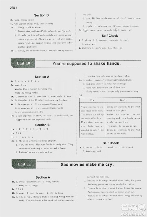 湖南教育出版社2020一本同步训练9年级英语人教版全一册答案 湖南教育出版社2020一本同步训练9年级英语人教版全一册答案