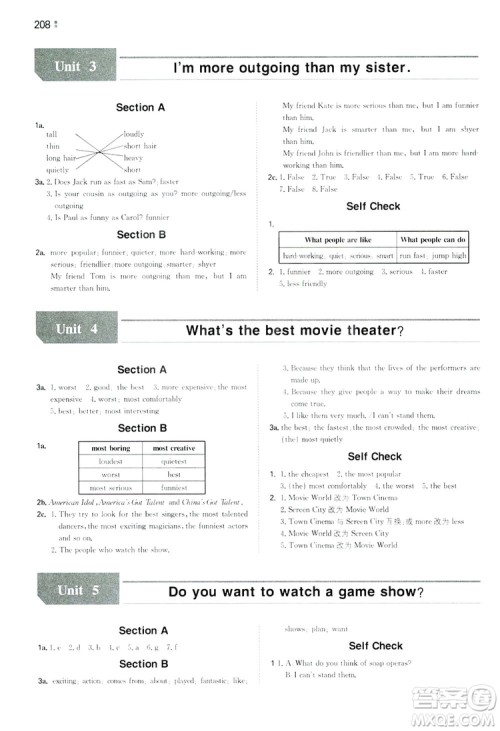 2020一本同步训练八年级初中英语上册人教版答案 2020一本同步训练八年级初中英语上册人教版答案