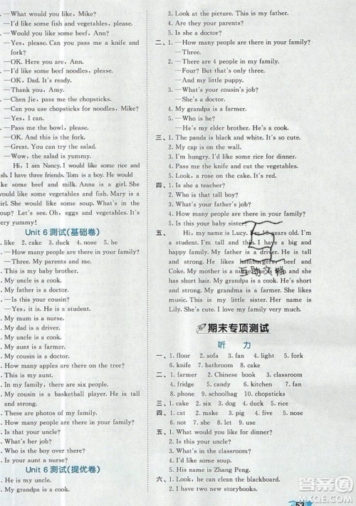 西安出版社小儿郎2019曲一线53全优卷小学英语四年级上册人教RP版答案 西安出版社小儿郎2019曲一线53全优卷小学英语四年级上册人教RP版答案