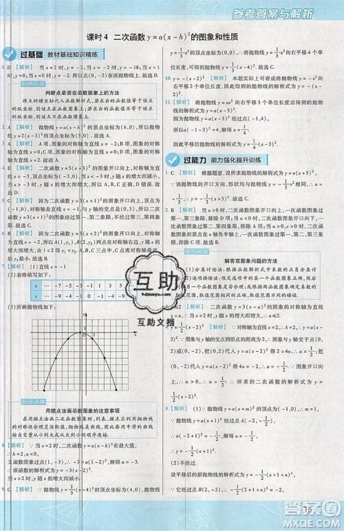 天星教育2020版初中数学一遍过九年级上RJ版人教版参考答案