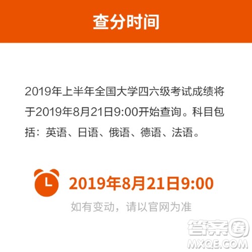 2020年上半年英语四六级考试成绩查询入口 2020年上半年英语四六级考试成绩查询入口
