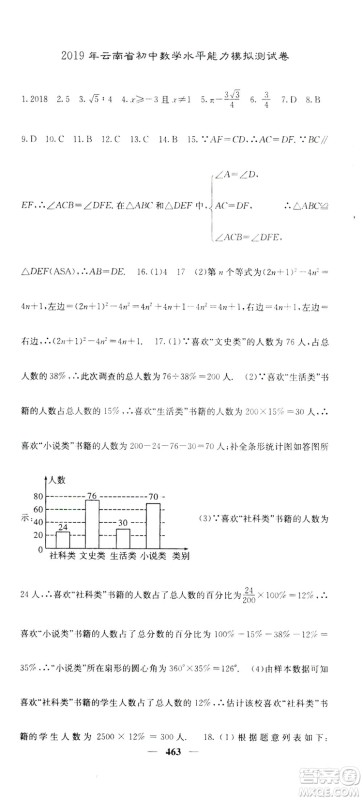 2019名校课堂内外九年级数学全一册人教版答案