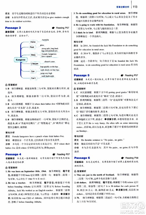 曲一线2020版53英语150加50篇英语阅读理解七年级参考答案 曲一线2020版53英语150加50篇英语阅读理解七年级参考答案