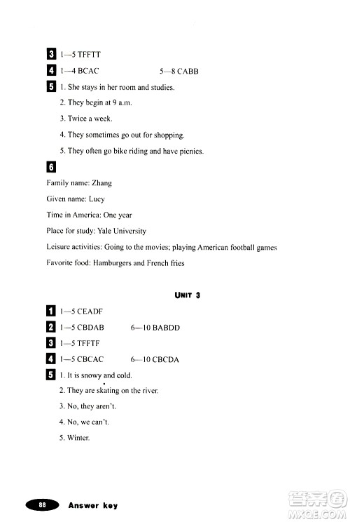 人民教育出版社2019年英语同步阅读八年级上册参考答案 人民教育出版社2019年英语同步阅读八年级上册参考答案