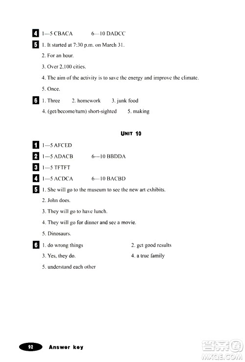 人民教育出版社2019年英语同步阅读八年级上册参考答案 人民教育出版社2019年英语同步阅读八年级上册参考答案