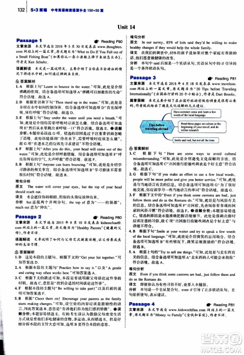 曲一线2020版53英语九年级中考英语阅读语篇补全参考答案 曲一线2020版53英语九年级中考英语阅读语篇补全参考答案