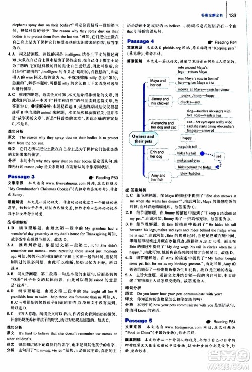 曲一线2020版53英语九年级加中考英语阅读理解通用版参考答案