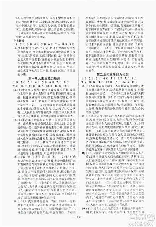 南方出版社2019新课程同步训练九年级道德与法治上册人教版答案 南方出版社2019新课程同步训练九年级道德与法治上册人教版答案