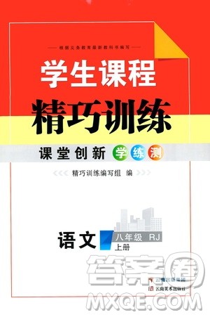 云南美术出版社2019学生课程精巧训练八年级语文上册人教版答案