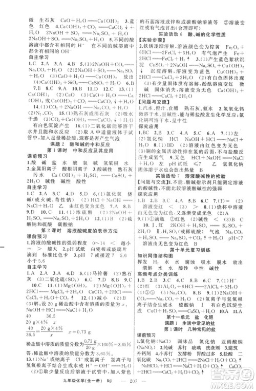 云南美术出版社2019年学生课程精巧训练九年级化学上册人教版答案