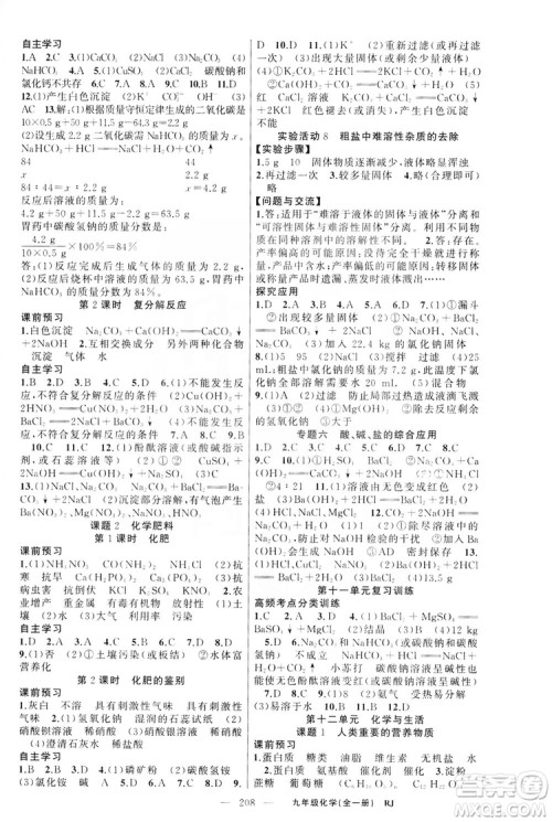 云南美术出版社2019年学生课程精巧训练九年级化学上册人教版答案