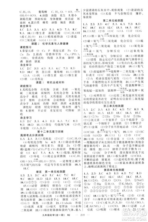 云南美术出版社2019年学生课程精巧训练九年级化学上册人教版答案