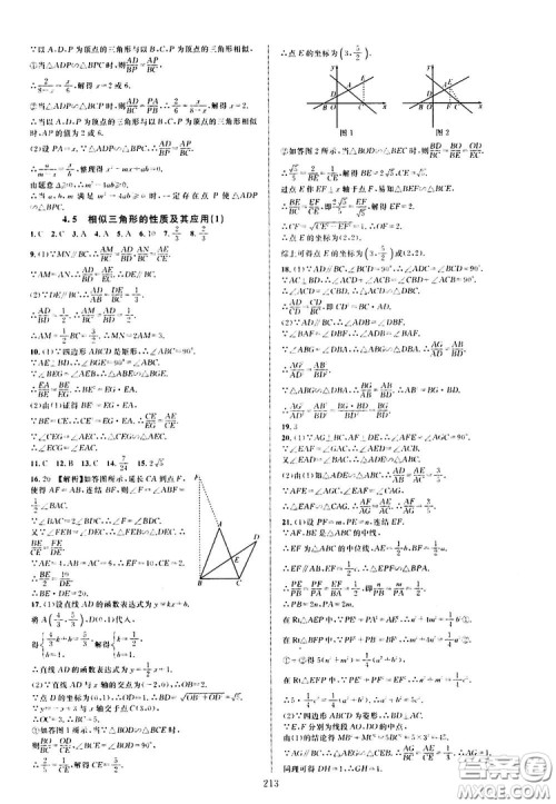 学林驿站2019全优方案夯实与提高九年级数学浙教版全一册答案