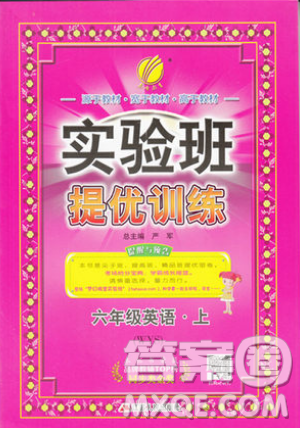 江苏人民出版社春雨教育2019秋实验班提优训练六年级英语上册WYS外研版参考答案