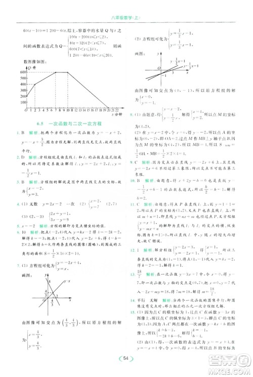 云南美术出版社2019亮点给力提优课时作业本8年级数学上册苏科版答案