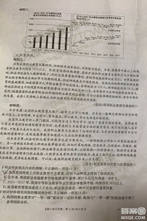 2020届西安一模语文试题及答案 2020届西安一模语文试题及答案