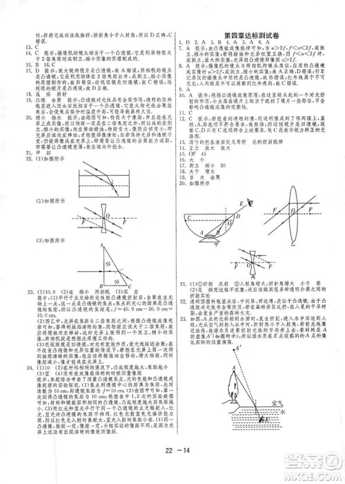 春雨教育2020升级版1课3练单元达标测试八年级物理上册苏科版JSKJ答案 春雨教育2020升级版1课3练单元达标测试八年级物理上册苏科版JSKJ答案