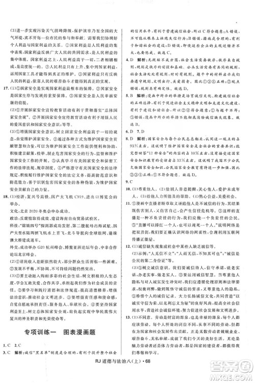 2019夺冠百分百初中优化测试卷九年级道德与法治人教版上册答案