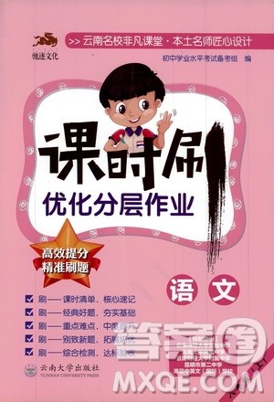 驰逐文化2019课时刷优化分层作业八年级语文上册答案