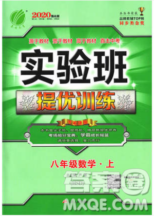 江苏人民出版社春雨教育2019秋实验班提优训练八年级数学上册HSD华师大版参考答案