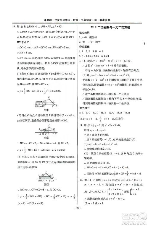 驰逐文化2019课时刷优化分层作业九年级数学全一册答案