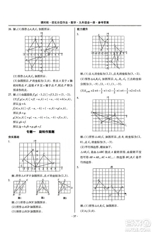 驰逐文化2019课时刷优化分层作业九年级数学全一册答案