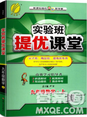 江苏人民出版社2019春雨教育实验班提优课堂数学九年级上册JSKJ苏科版参考答案