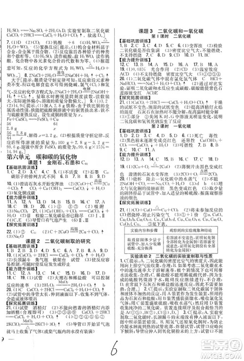 2019全科王同步课时练习9年级化学新课标人教版答案