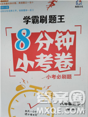 学霸刷题王8分钟小考卷小考必刷题八年级数学上册BS北师大版参考答案