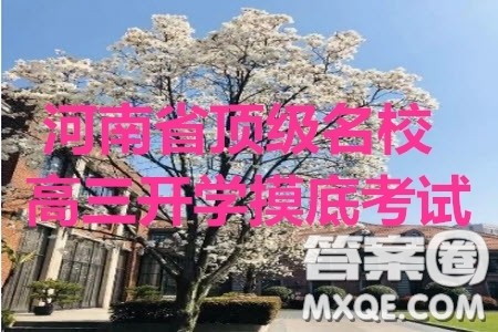 河南省顶级名校2020届高三年级开学摸底考试语文试题及答案 河南省顶级名校2020届高三年级开学摸底考试语文试题及答案
