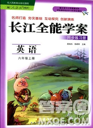 2019新长江全能学案同步练习册英语六年级上册人教版PEP版答案