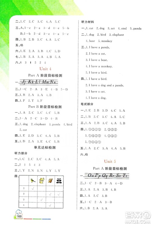 2019倍速学习法教材导学练3年级英语上册PEP人教版答案 2019倍速学习法教材导学练3年级英语上册PEP人教版答案