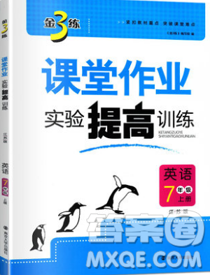 2019秋金3练课堂作业实验提高训练英语七年级上册新课标江苏版参考答案