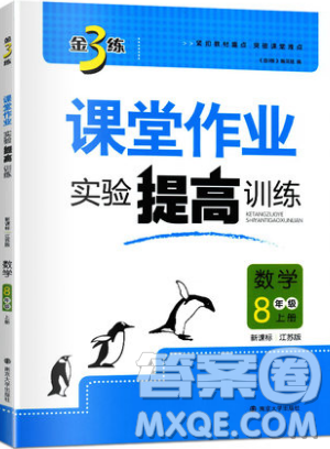 2019秋金3练课堂作业实验提高训练数学八年级上册新课标江苏版参考答案
