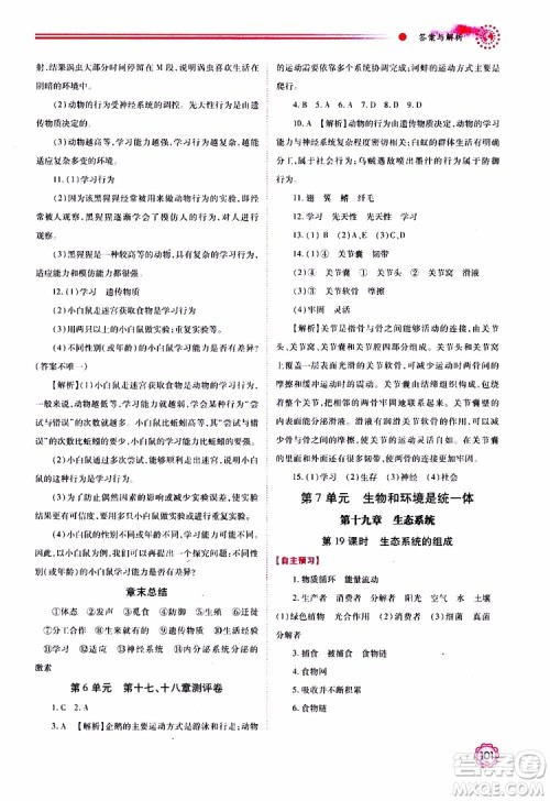 公告目录教辅2019年绩优学案生物学苏教版八年级上册参考答案 公告目录教辅2019年绩优学案生物学苏教版八年级上册参考答案