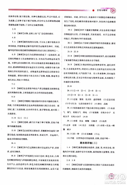 公告目录教辅2019年绩优学案生物学苏教版八年级上册参考答案 公告目录教辅2019年绩优学案生物学苏教版八年级上册参考答案