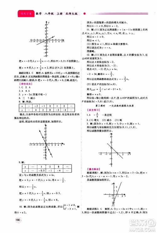 公告目录教辅2019年绩优学案八年级上册数学北师大版参考答案 公告目录教辅2019年绩优学案八年级上册数学北师大版参考答案
