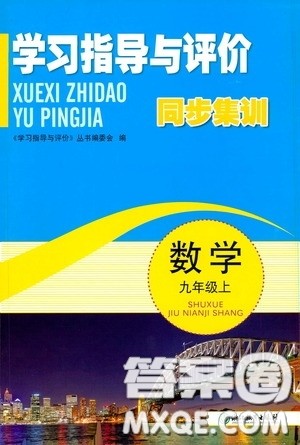 浙江教育出版社2019学习指导与评价九年级数学上册答案