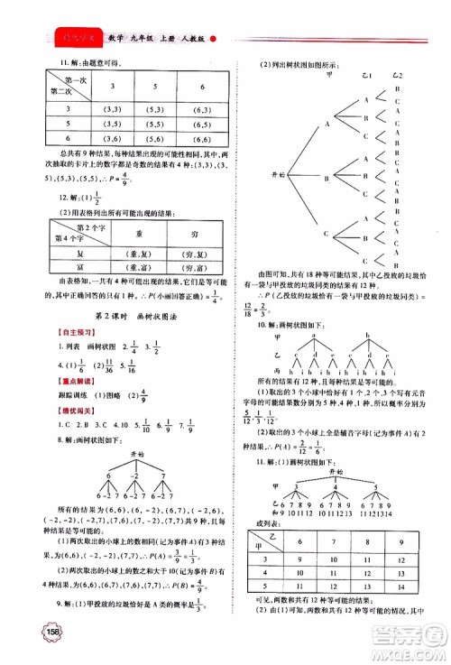 公告目录教辅2019年绩优学案九年级上册数学人教版答案
